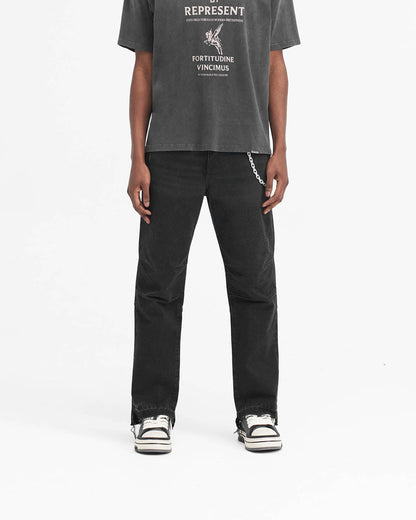 R2 Stepped Hem Denim - Off Black