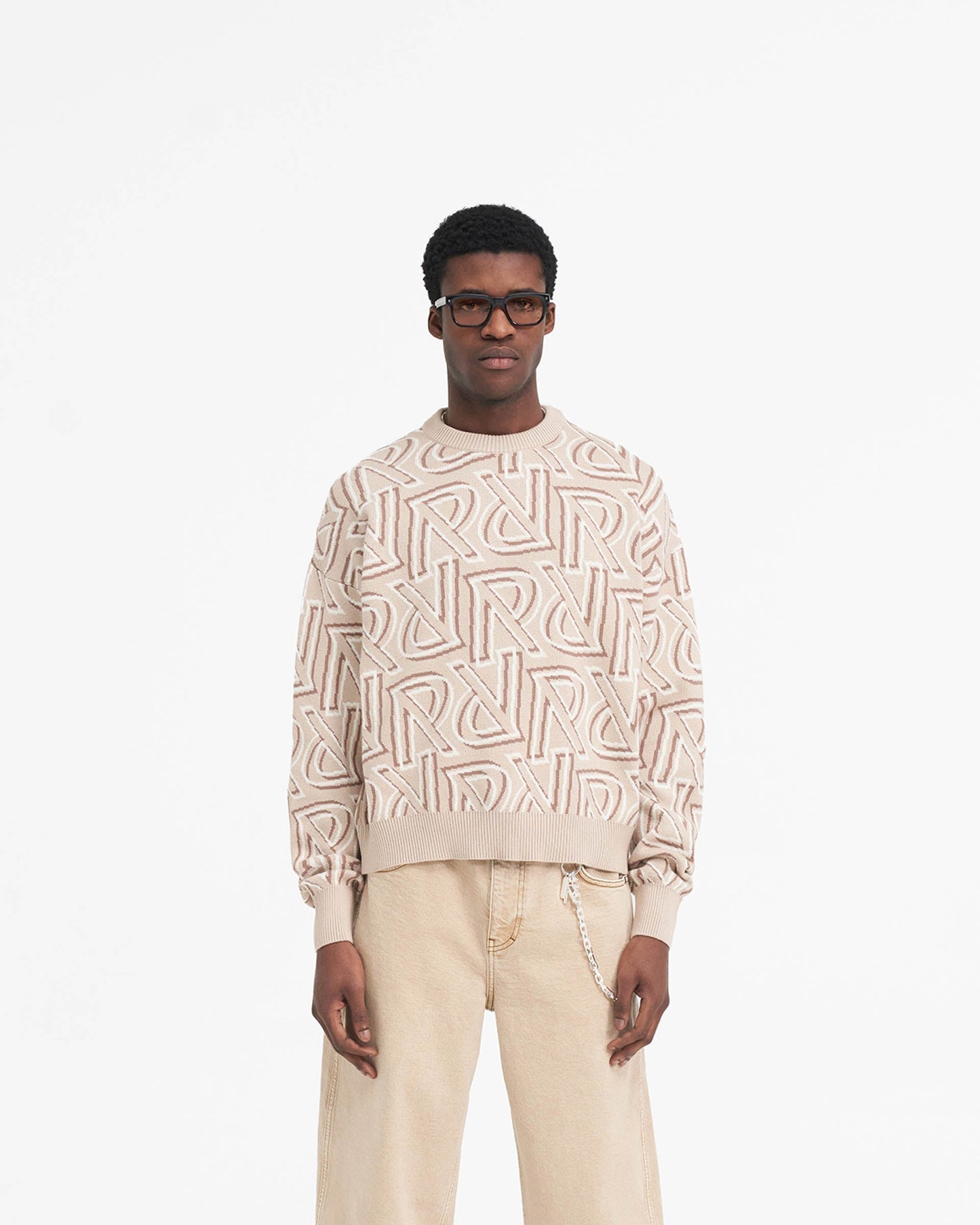 Monogram Knit Sweater - Cashmere