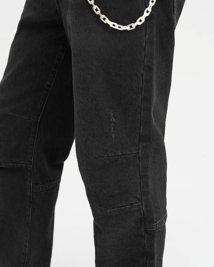 R2 Stepped Hem Denim - Off Black