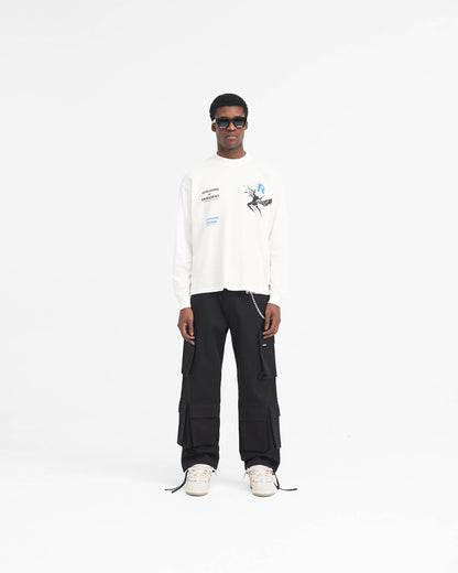 Icarus Long Sleeve T-Shirt - Flat White
